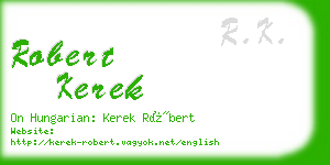 robert kerek business card